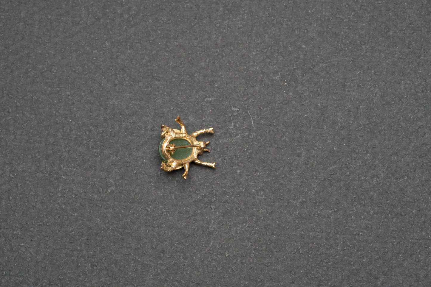 Gold Jade Ladybug Pin