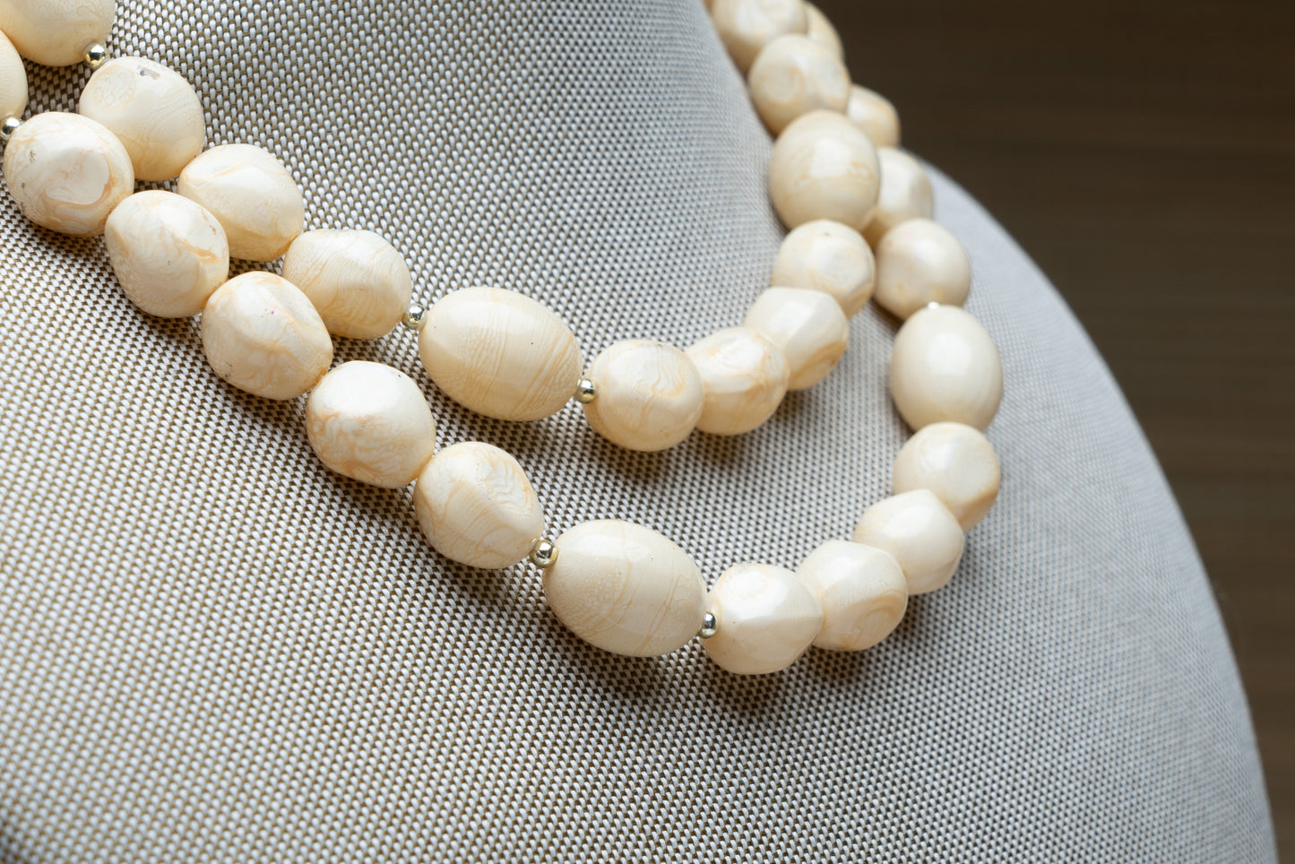 White Beaded Necklace