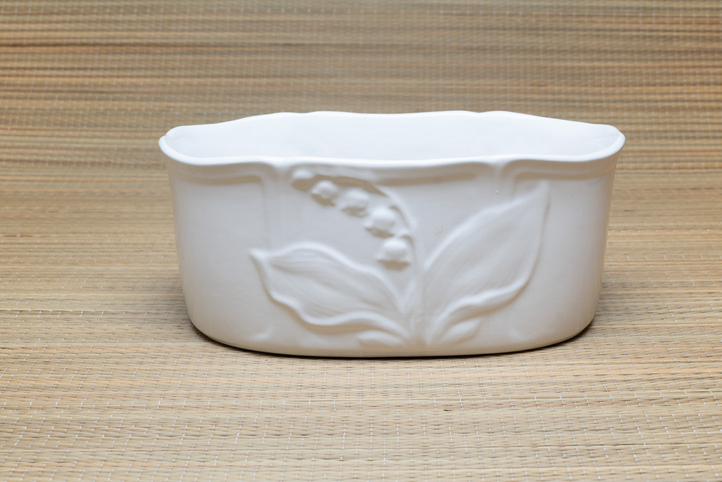 White Ceramic Planter from Portugal